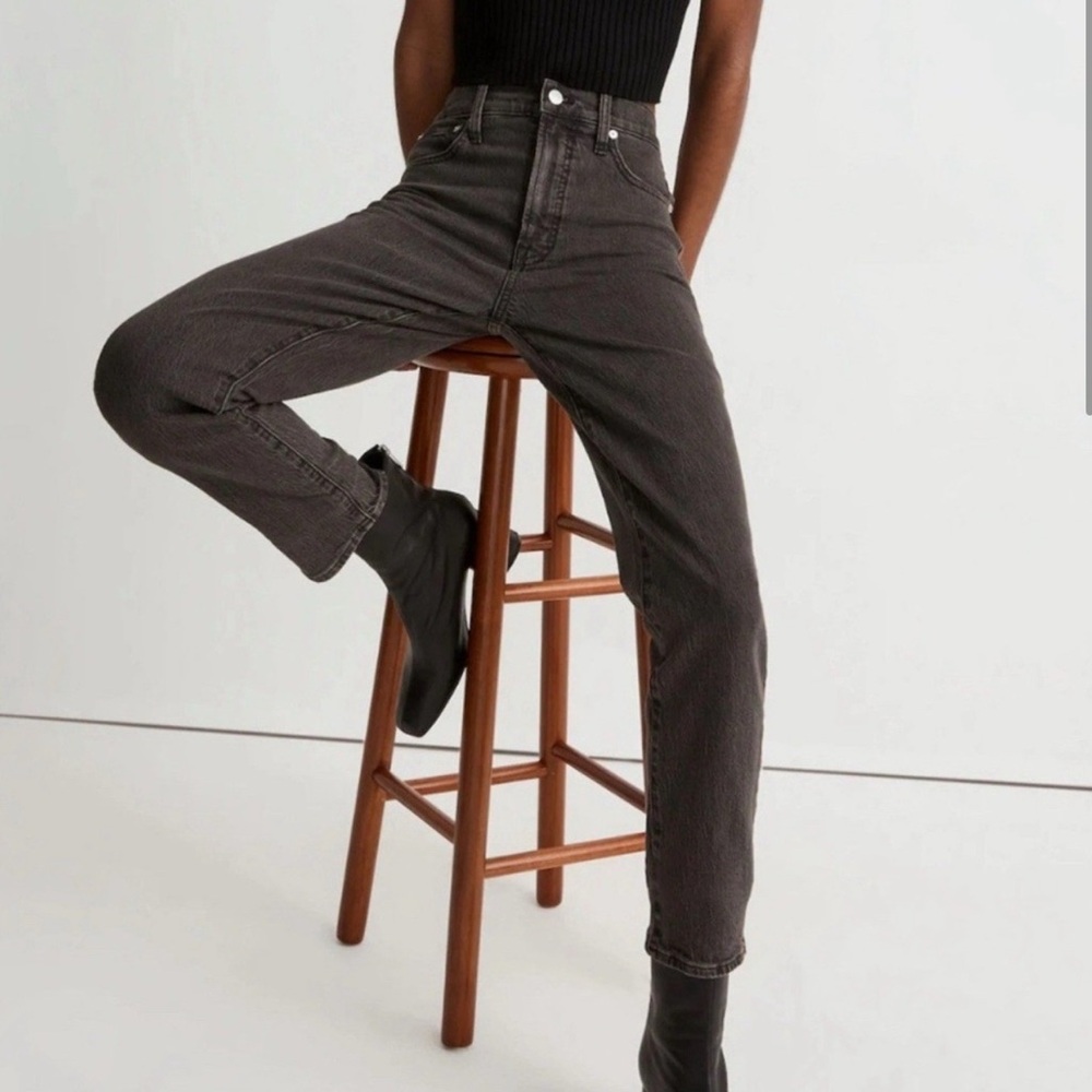 Madewell The Perfect Vintage Jean Wash Faded Black Cotton Blend Size 24